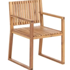 Beliani SASSARI II - Tuinset voor 6 - Lichthout - Gecertificeerd acaciahout Hot