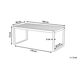 Beliani SASSARI II - Tuintafel - Lichte houtkleur - 90 x 180 cm - Acaciahout Sale
