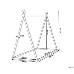 Beliani SAURAT - Kinderbed - Wit - 90 x 200 cm - Dennenhout