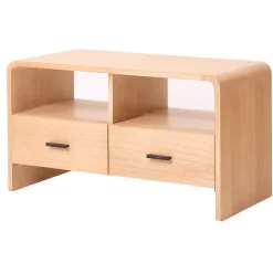 Nordlys Scandinavische TV-meubel van massief hout met 2 laden Online