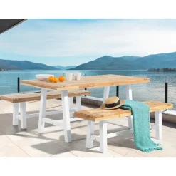 Beliani SCANIA - Tuintafel - Lichte houtkleur - 80 x 170 cm - Acaciahout Hot