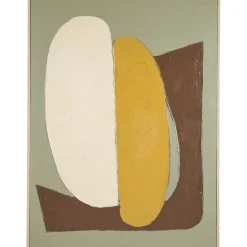 Leen Bakker Schilderij Abstract Craft groen MDF - 80x60 cm Sale