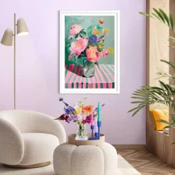 Reinders Schilderij Bloemen op tafel - 70 x 50cm - Bont Outlet