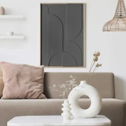 Reinders Schilderij 3D Art Puzzeled - charcoal - 70 x 50cm - Zwart Discount