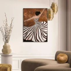 Reinders Schilderij Dansende dame - 70 x 50cm - Bruin Outlet