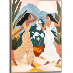 Reinders Schilderij Dansende dames - 70 x 50cm - Bont Clearance