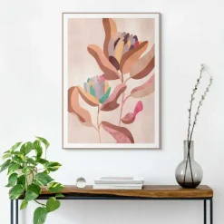Reinders Schilderij Earth Flowers - 70 x 50cm - Bruin Sale