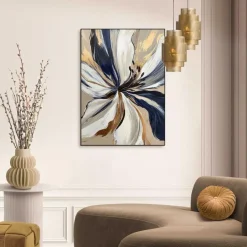 Reinders Schilderij Glamour Flower - 70 x 50cm - Blauw Online