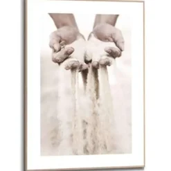 Reinders Schilderij Handen in het zand - 70 x 50cm - Beige Discount