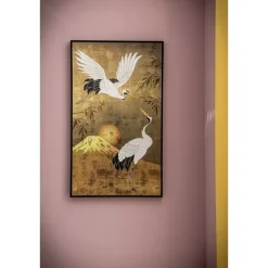 Leen Bakker Schilderij Kraanvogel - multikleur - 118x70 cm Hot