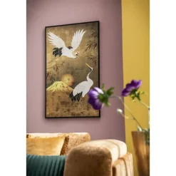 Leen Bakker Schilderij Kraanvogel - multikleur - 118x70 cm Hot