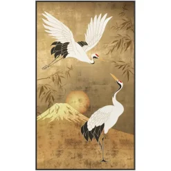 Leen Bakker Schilderij Kraanvogel - multikleur - 118x70 cm Hot