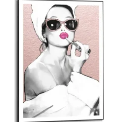 Reinders Schilderij Lipstick Beauty - 70 x 50cm - Roze Online