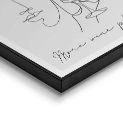 Reinders Schilderij More wine please - 50 x 50cm - Zwart-Wit