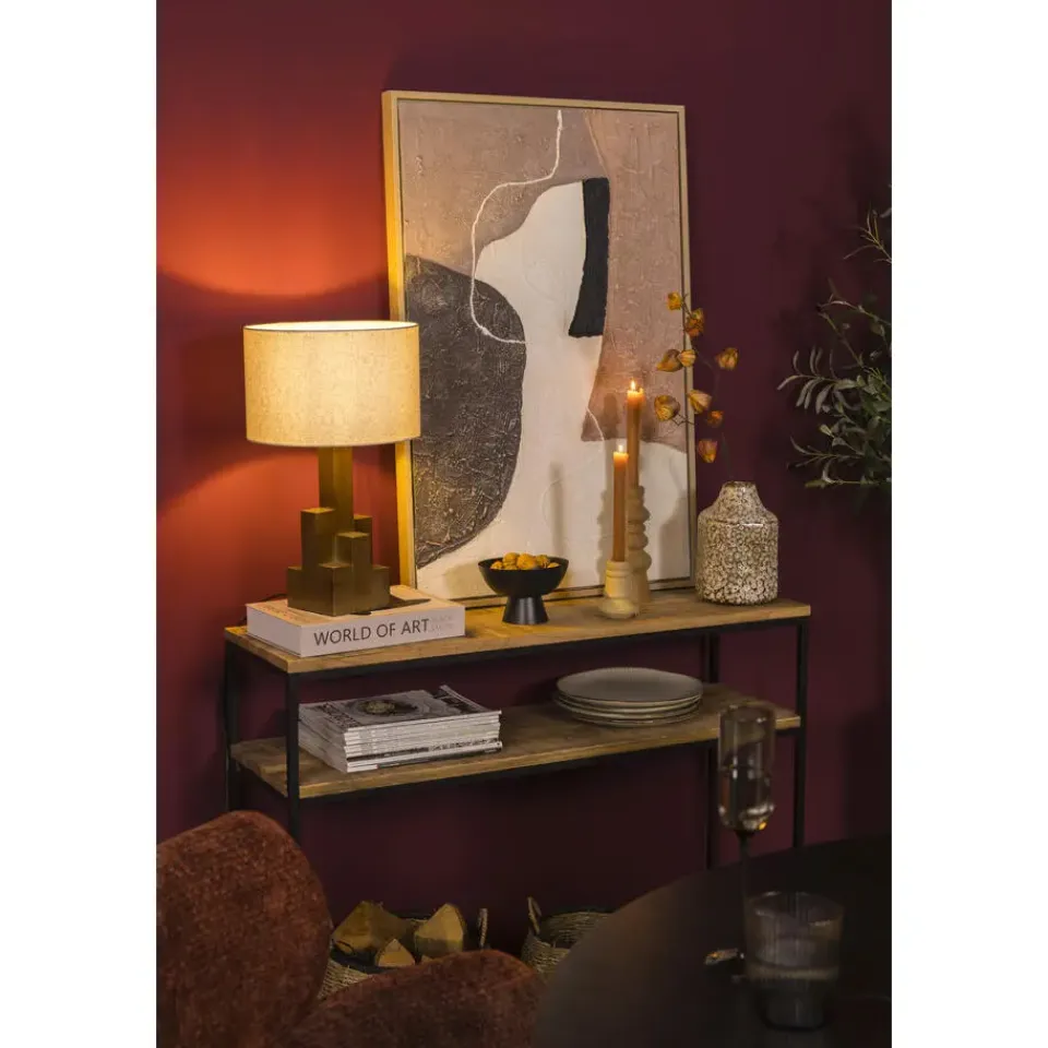 Leen Bakker Schilderij Neva zandkleur MDF - 90x60 cm Hot