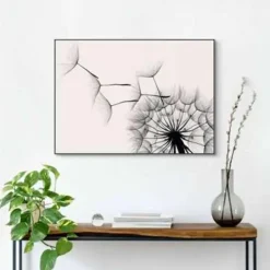 Reinders Schilderij Paardenbloem - 50 x 70cm - Zwart-Wit Discount