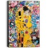 Reinders Schilderij The Modern Kiss - 90 x 60cm - Geel Outlet