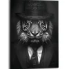 Reinders Schilderij Tiger Man - 70 x 50cm - Zwart-Wit Best
