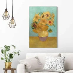 Reinders Schilderij Van Gogh - Zonnebloemen - 60 x 90cm - Geel Best