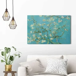 Reinders Schilderij Van Gogh Amandelbloesem - 60 x 90cm - Blauw Discount