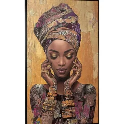 Leen Bakker Schilderij vrouw warm FCL - 118x70 cm