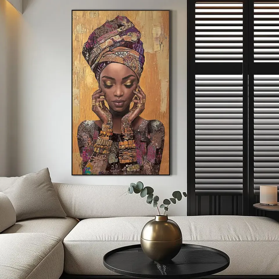 Leen Bakker Schilderij vrouw warm FCL - 118x70 cm