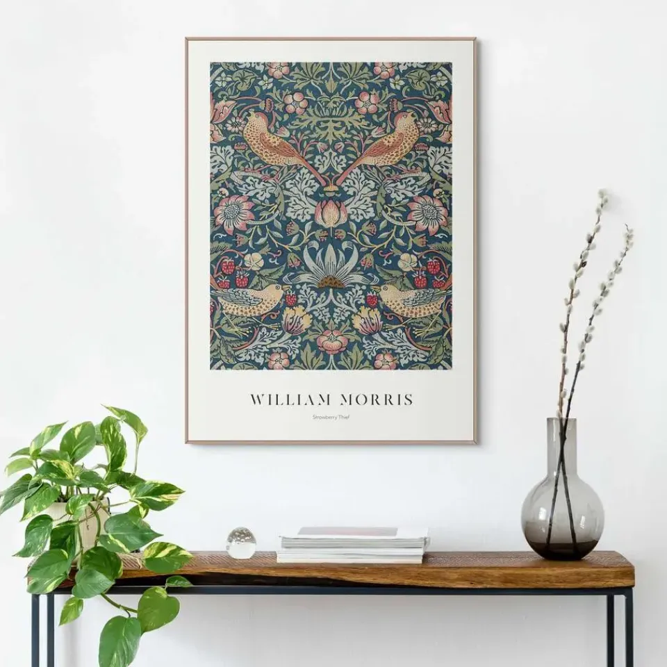 Reinders Schilderij William Morris - strawberry thief - 70 x 50cm - Bont