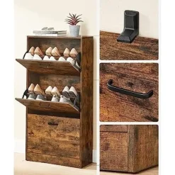 Vasagle Schoenenkast: Opbergkast van 3 niveaus, 18 paar Clearance