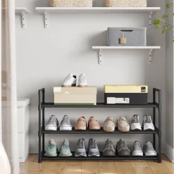 ACAZA Schoenenrek - stapelbaar - 92x54x30 cm - zwart New