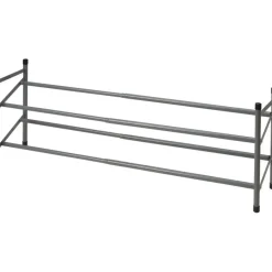 Merkloos Schoenenrek - uitschuifbaar - RVS - 2-laags - 35 x 23 x 61 cm Clearance