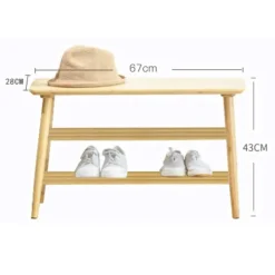 Emob Exclusive Schoenenrek Reini - 67x28x43cm - bamboehout Clearance