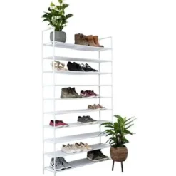 IVOL Schoenenrek voor 50 paar - Wit - 10 etages Clearance