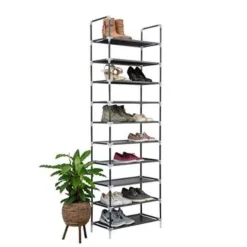 IVOL Schoenenrek voor 20 paar - Zwart - 10 etages Clearance