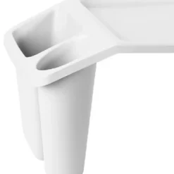 Merkloos Schoottafel/dienblad - wit - kunststof - 60 x 31 x 20 cm Outlet