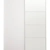 Leen Bakker Schuifdeurkast Bergamo - wit/spiegel - 221x178,5x66,6 cm