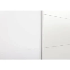 Leen Bakker Schuifdeurkast Bergamo - wit/spiegel - 221x178,5x66,6 cm