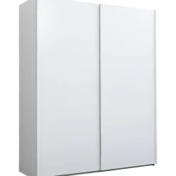 Leen Bakker Schuifdeurkast Bergamo - wit - 221x178,5x66,6 cm Clearance