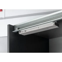 Leen Bakker Schuifdeurkast Genua - antraciet/wit - 204x150x60 cm Clearance