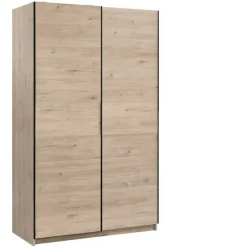 Leen Bakker Schuifdeurkast Genua - eikenkleur - 204x122x60 cm Sale