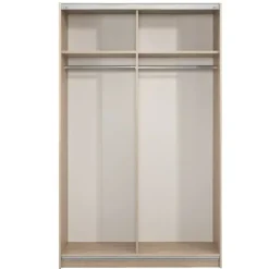 Leen Bakker Schuifdeurkast Genua - eikenkleur - 204x122x60 cm Sale