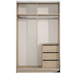 Leen Bakker Schuifdeurkast Genua - eikenkleur - 204x122x60 cm Sale