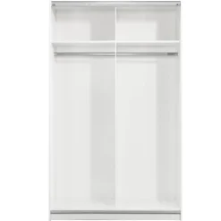 Leen Bakker Schuifdeurkast Genua - wit - 204x122x60 cm Hot