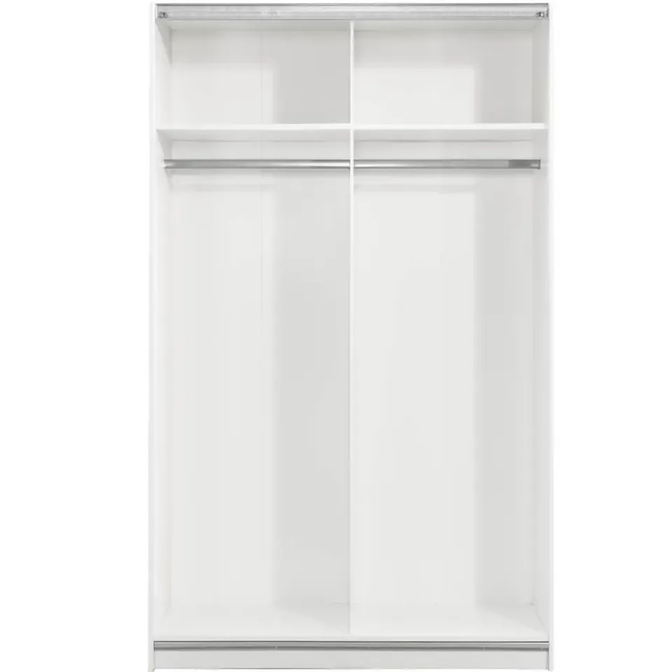 Leen Bakker Schuifdeurkast Genua - wit - 204x122x60 cm Hot