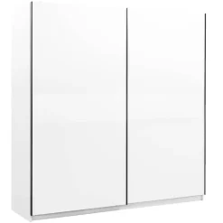 Leen Bakker Schuifdeurkast Genua - wit - 204x200x60 cm Hot