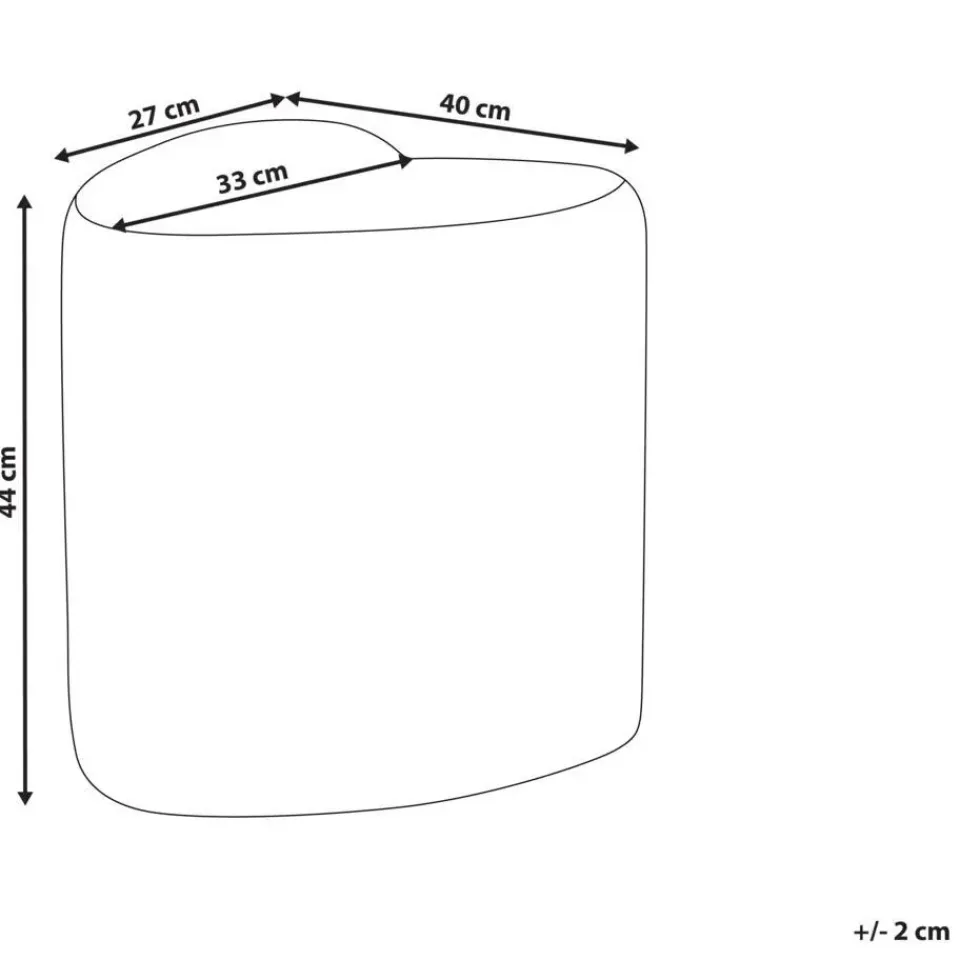 Leen Bakker SCOTIA - Poef - Beige - Chenille
