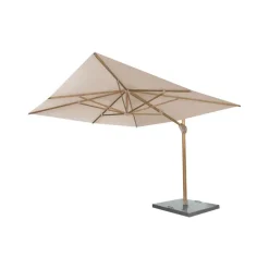 4-Seasons Outdoor 4-Seasons Hacienda zweefparasol 300 x 400 cm. - Woodlook/Sand Hot