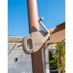 4-Seasons Outdoor 4-Seasons Hacienda zweefparasol 300 x 400 cm. - Woodlook/Sand Hot