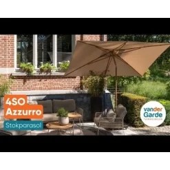 4-Seasons Outdoor Azzurro stokparasol 300 cm - Woodlook/Sand Discount