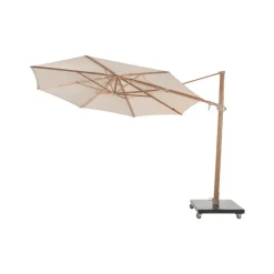 4-Seasons Outdoor 4-Seasons Siesta Premium - zweefparasol 350 cm. - Woodlook/Sand Hot