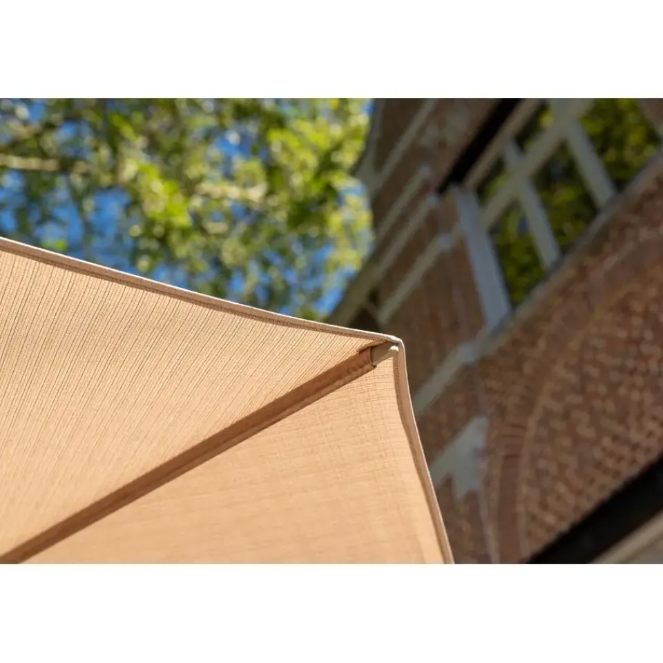 4-Seasons Outdoor 4-Seasons Siesta Premium - zweefparasol 350 cm. - Woodlook/Sand Hot